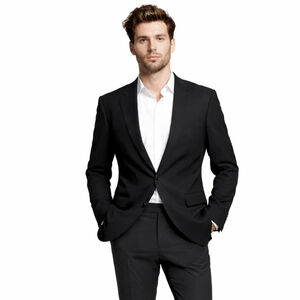 Paul Smith Black Merino Wool Blazer Jacket Made in Portugal 42/52